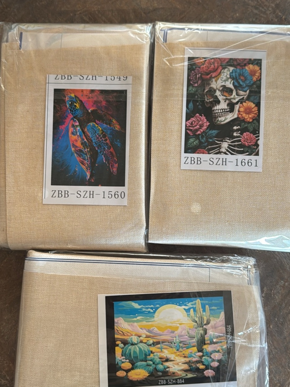 3 paint by number kits